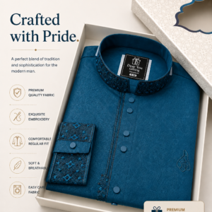 Premium BLU 6B Smooth Fabric Panjabi