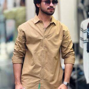 Premium Men's Casual Solid Linen-Blend Shirt