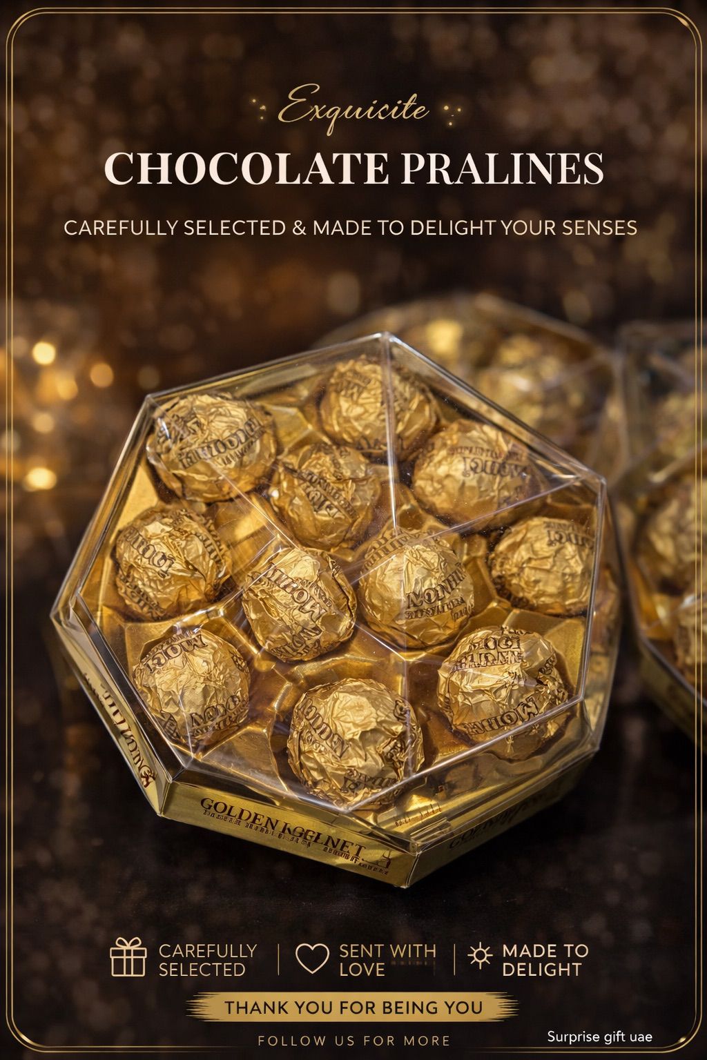 Monza Heart-Shaped Peanut Chocolate Pralines